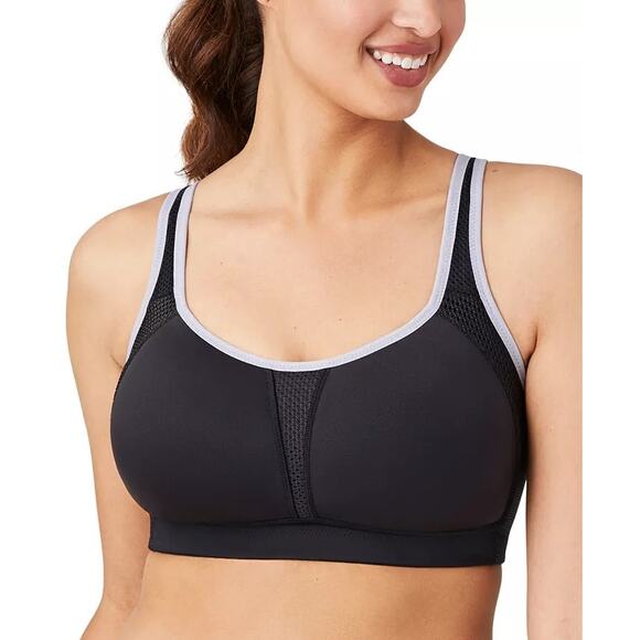 Wacoal Kerri Contour Wirefree Sports Bra Adjustable Black Size 34C NWT - Picture 2 of 12